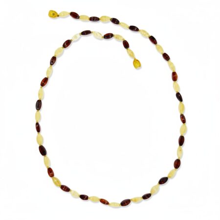 Kehribar Kolye - Elena Özel Kesim Çift Renk