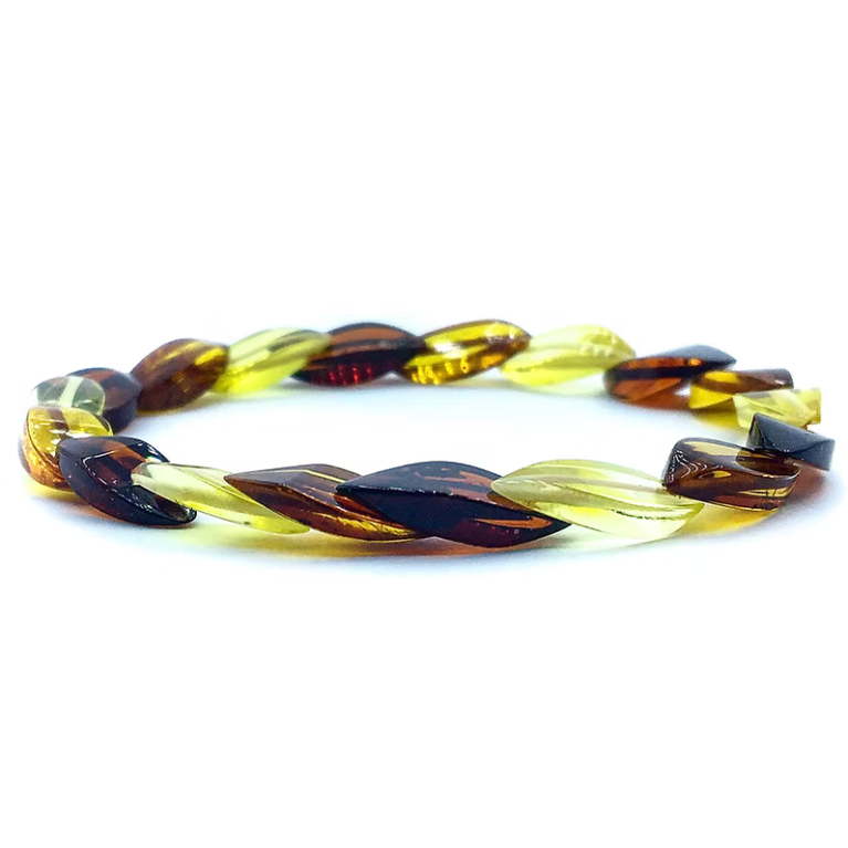 Doğal Kehribar Bileklik | Özel Tasarım - Üç Renk