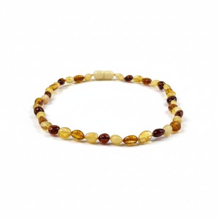 Sertifikalı Kehribar Bebek Kolyesi - Çok Renkli