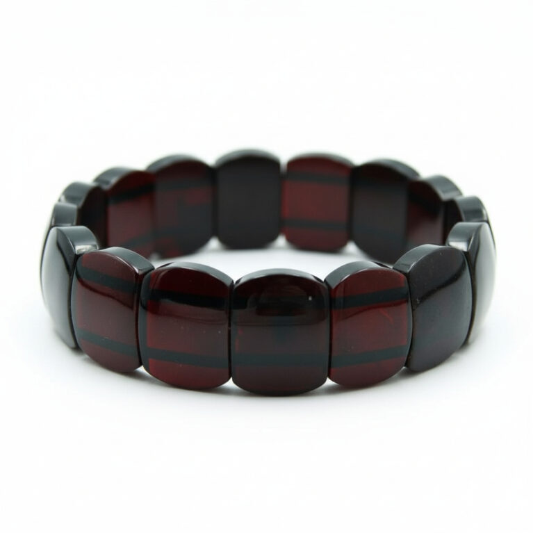 Kehribar Bileklik | Koyu Kırmızı Doğal Kehribar