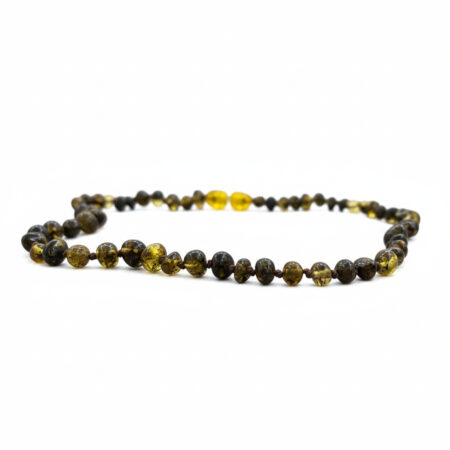 Sertifikalı Kehribar Bebek Kolyesi - Fosilli