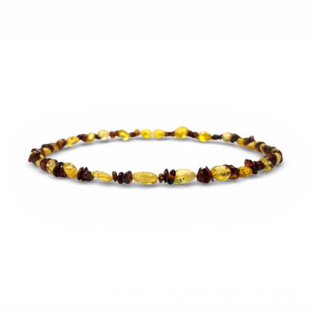 Kehribar Kolye - Doğal Form - Konyak - Şeffaf