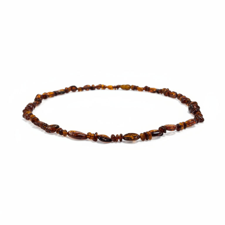 Kehribar Kolye - Doğal Form - Karamel